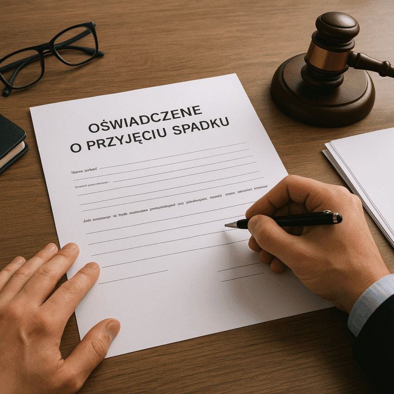 Jak złożyć oświadczenie o przyjęciu spadku